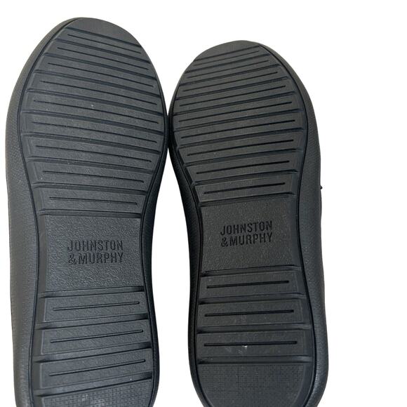 Johnson & Murphy Black Leather Loafers Size 8 1/2
